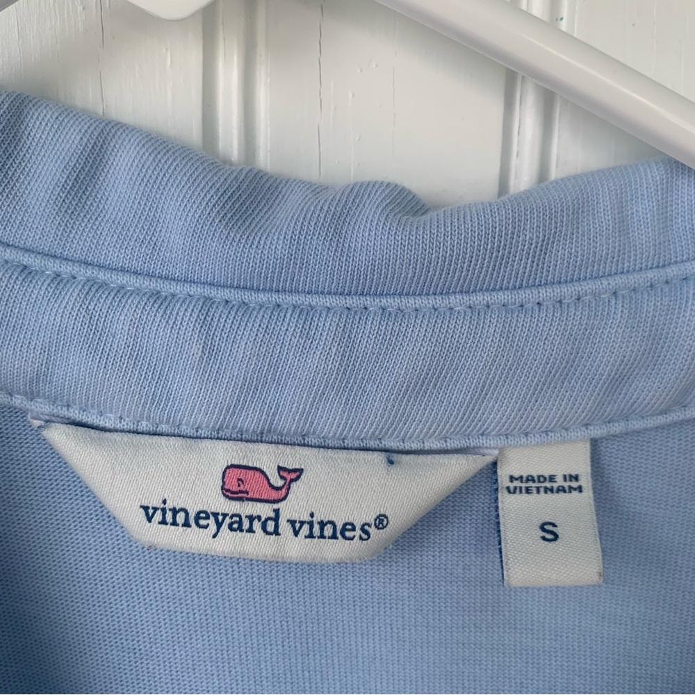 Vineyard Vines (Small) Light Blue Collared V-Neck - Picture 2 of 5